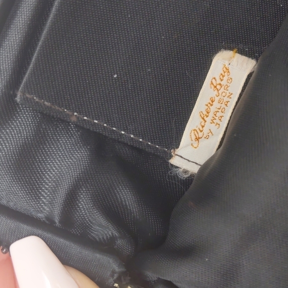VTG 60s Silk Beaded Richere Bag by Walborg Clutch Hand Made in Japan Black - Picture 9 of 13
